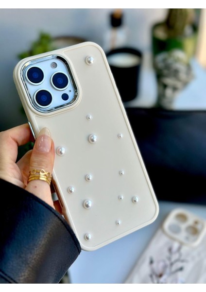 Aksesuar 16 Promax Uyumlu 3D Pearl Tasarımlı Oyuncaklı Silikon Kılıf - Krempearl