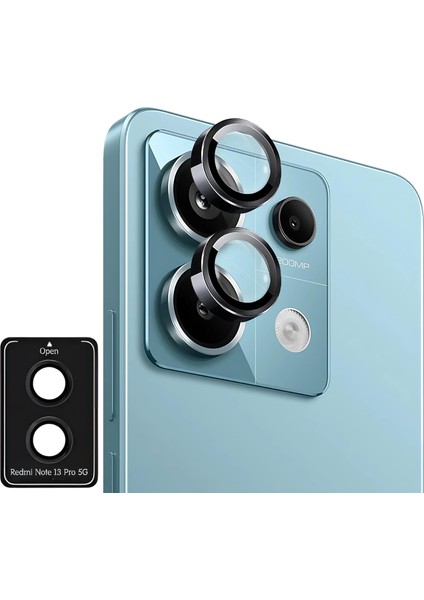 13 Pro 5g Için Otomatik Hizalama Aparatlı Yedek Kamera Lens 9h Sertliğinde Görüntüyü Bozmayan Çizilme ve Düşmeye Karşı Koruyan Alaşım Çerçeve Lens Camı