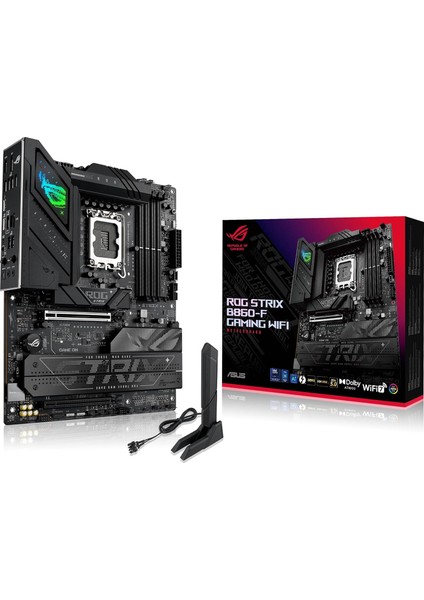Rog Strix B860-F Gaming Wifi Atx Anakart, Gelişmiş Aı Pc&apos;ye Hazır, 16+1+2+1 Güç Aşamaları, Ddr5 Yuvaları, Pcıe 5.0, Dört M.2 Yuvası, Wifi 7, Sync Rgb Aydınlatma