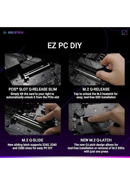 Rog Strix B860-F Gaming Wifi Atx Anakart, Gelişmiş Aı Pc&apos;ye Hazır, 16+1+2+1 Güç Aşamaları, Ddr5 Yuvaları, Pcıe 5.0, Dört M.2 Yuvası, Wifi 7, Sync Rgb Aydınlatma fiyatları