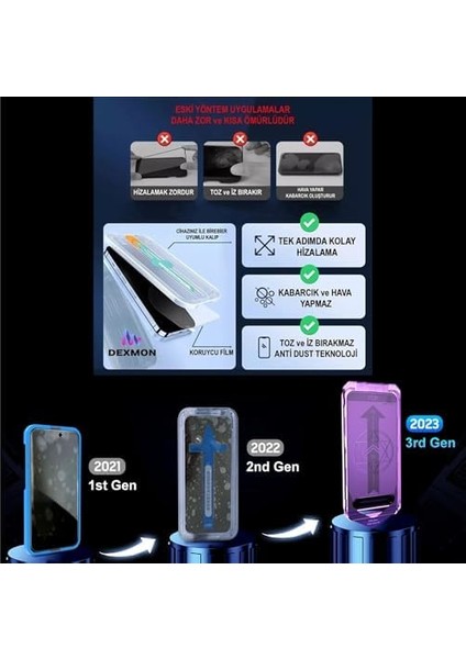 15 Pro Hayalet Cam Ekran Tam Kaplayan Otomatik Hizalamalı Cam fiyatları