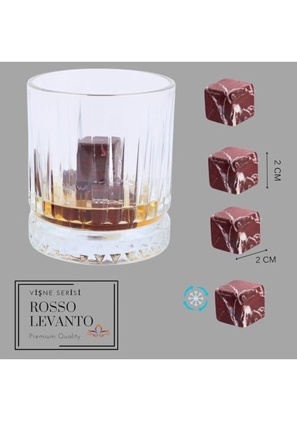 Elazığ Vişne Mermer Viski Taşı 4 Adet Deri Kılıflı Babalar Günü Hediyesi fiyatları