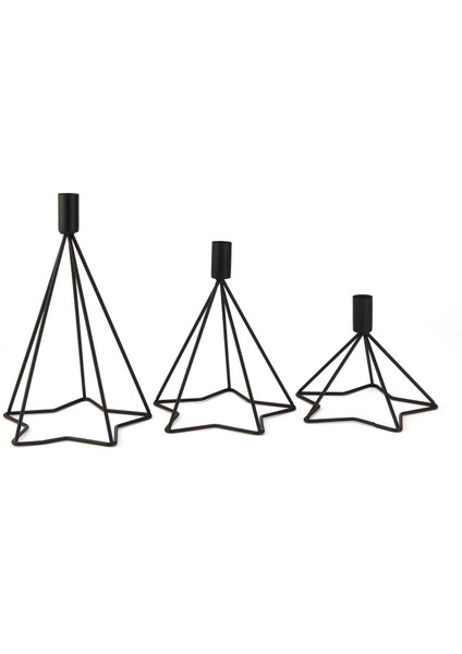 Deco 3'lü Star Mumluk - Siyah fiyatları
