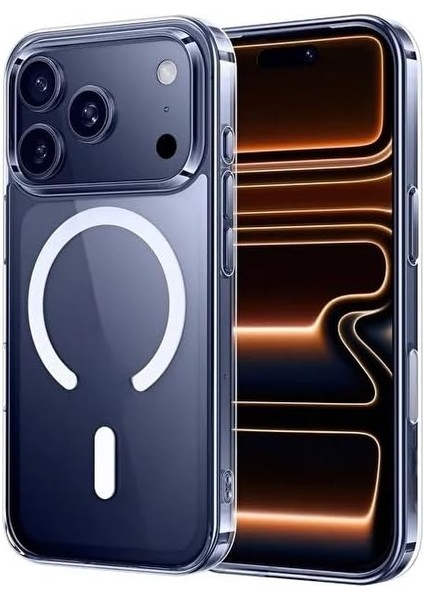Ggm Aksesuar 17 Pro Max Için Magsafe ile Uyumlu Sararmaz Sert Pc Polikarbon Şeffaf Telefon Kılıfı | Sararmaya Karşı Dayanıklı, Güçlü Mıknatıslı Magsafe Desteği, Ultra Ince ve Şık Tasarım
