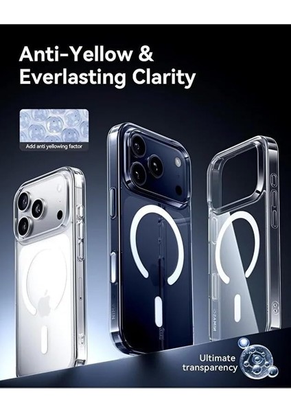 Ggm Aksesuar 17 Pro Max Için Magsafe ile Uyumlu Sararmaz Sert Pc Polikarbon Şeffaf Telefon Kılıfı | Sararmaya Karşı Dayanıklı, Güçlü Mıknatıslı Magsafe Desteği, Ultra Ince ve Şık Tasarım modelleri