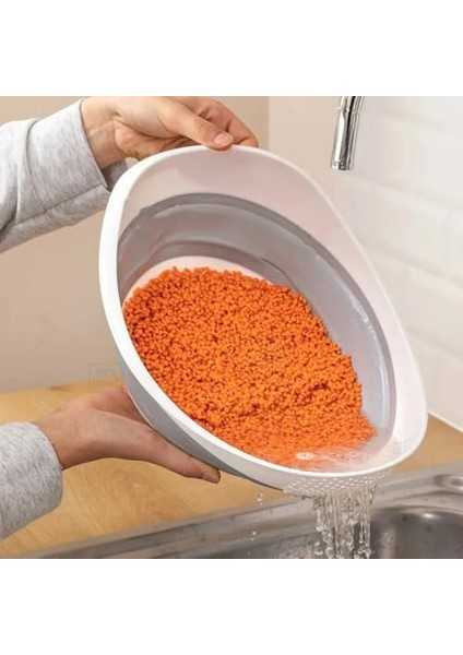 Katlanabilir Akordiyonlu Süzgeç, Mutfak Pirinç Meyve Sebze Süzgeci, Bpa Içermez, 30 x 25 x 15,5 cm modelleri