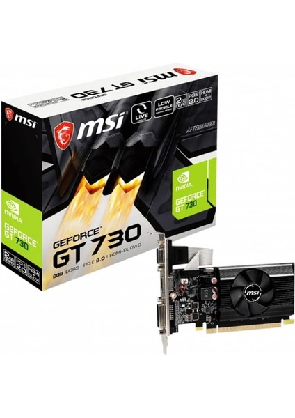 VGA N730K-2GD3/LP GT730 2gb Ddr3 64B DX12 Pcıe 2.0 X16 (1xvga 1xdvı 1xhdmı) Anakart