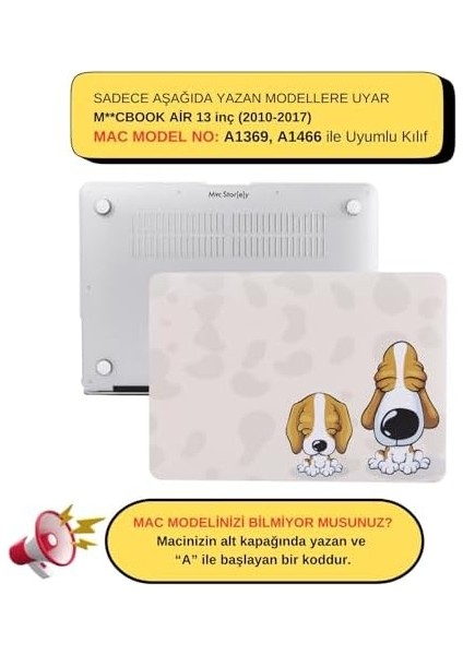 Air Kılıf 13 Inç DOG02NL (Eski Usb&apos;li Model 2010-2017) A1369 A1466 ile Uyumlu Dog-66 modelleri
