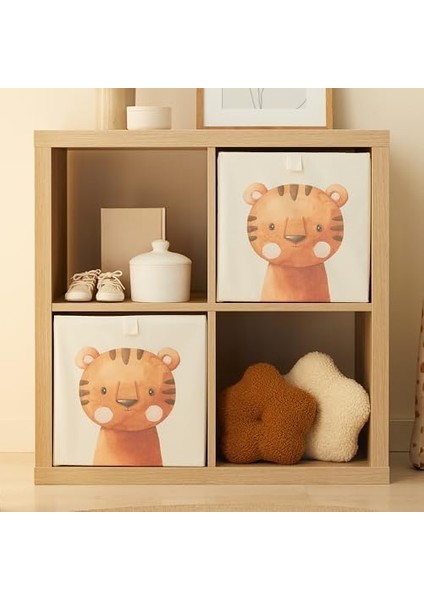 Textile 2&apos;li Çocuk Odası Sevimli Kaplan Kutu Set 33 x 30 x 33 cm modelleri