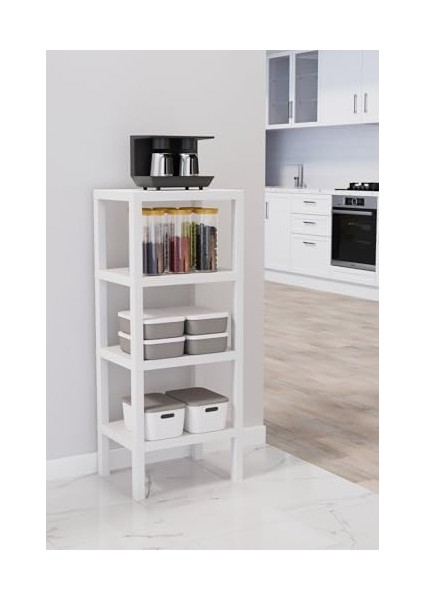 Life 4 Katlı Plastik Beyaz Mutfak Rafı MIT1049 modelleri