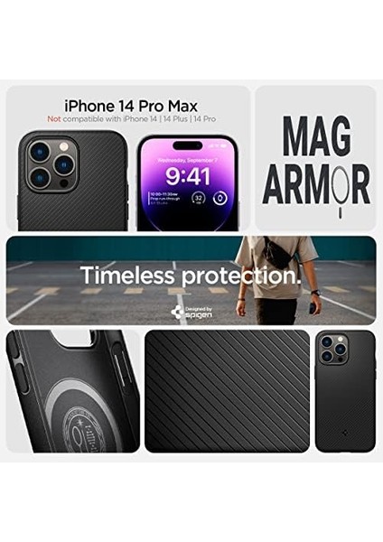 14 Pro Max ile Uyumlu Kılıf Mag Armor Magfit Magsafe Özellikli - ACS04844 modelleri
