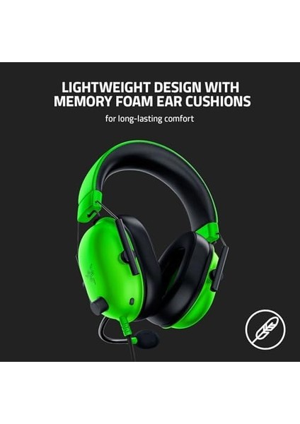 V2 x - Çok Platformlu Kablolu Espor Kulaklığı (Triforce 50 mm Sürücüler, Gelişmiş Pasif Gürültü Engelleme, 7.1 Çevresel Ses, Hyperclear Kardioid Mikrofon) Yeşil modelleri