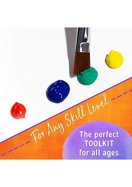 Sanatçı Fırçası Seti, 10&apos;lu Paket Fırça, Resim, Akrilik, Fırça, Sulu ve Yüz, Kendin Yap El Sanatları Için, Mavi modelleri