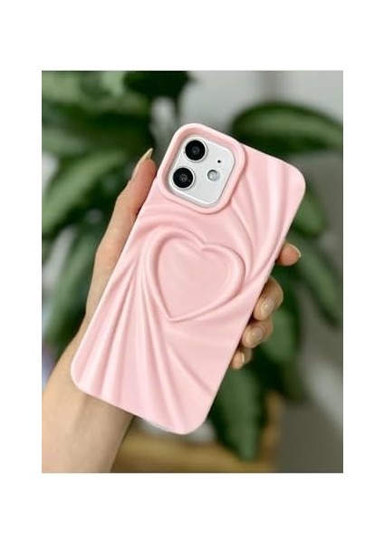 Aksesuar 12 ve 12 Pro ile Uyumlu 3D Mat Kalp Kabartma Desenli Darbe Önleyici Silikon Kılıf fiyatları