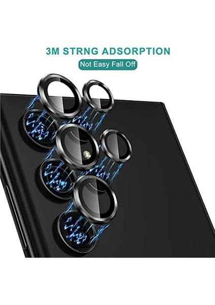 S23 Ultra Uyumlu Kamera Lens Cam 3D Tam Kaplar Metal Çizilmez Cam Hd Kamera Bozmaz 5 Parça fiyatları