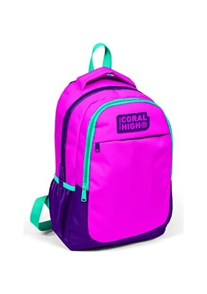 Üç Bölmeli Kız Çocuk Ilkokul ve Ortaokul Okul Sırt Çantası - Mor Pembe fiyatları