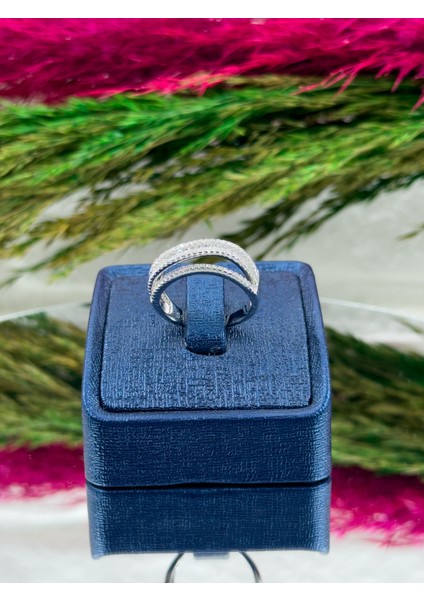 925 Ayar Gümüş Spor Sarmal Modeli Lüks Kadın Yüzük