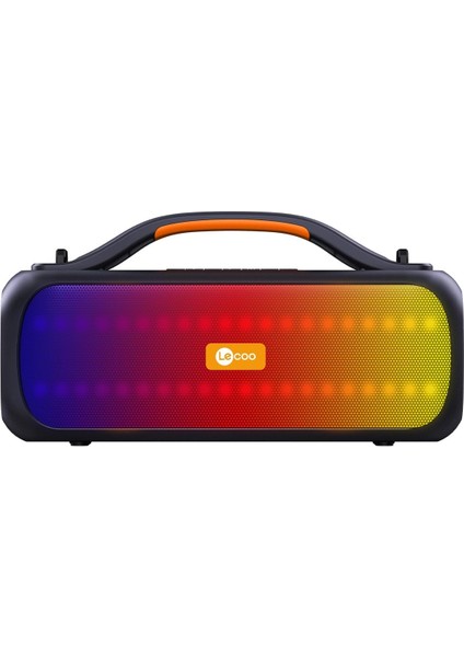 DS155 30W Kablosuz 5.0 Rgb Aydınlatmalı Ipx5 Suya Dayanıklı Tws Boombox Taşınabilir Hoparlör Siyah