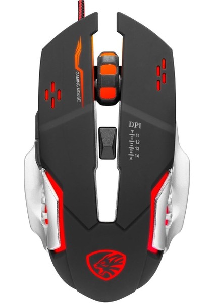 Hy-X9 Legend Rgb Işıklı Kablolu USB Gaming Oyuncu Mouse 6 Tuşlu