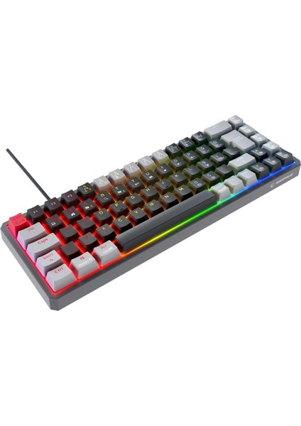 Yoru Mını Siyah/gri Type-C Bağlantılı Outemu Red Swich Q Mekanik Gaming Oyuncu Klavye