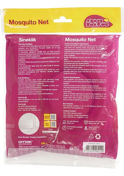 Pencere Sinekliği 100X150 cm fiyatları