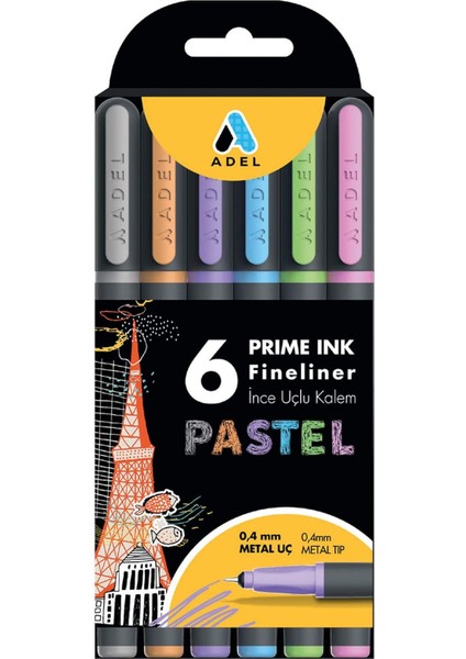Ink 6&apos;lı Pastel Klasik Uçlu
