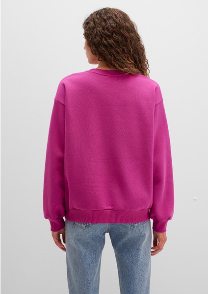 Mavi Logo Baskılı Pembe Sweatshirt 1611656-70943
