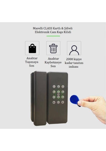 Class Şifreli ve Kartlı Cam Kapılar Için Elektronik Kilit Cam Kapılar Için Kartlı ve Şifreli Elektronik Kilit Standart fiyatları
