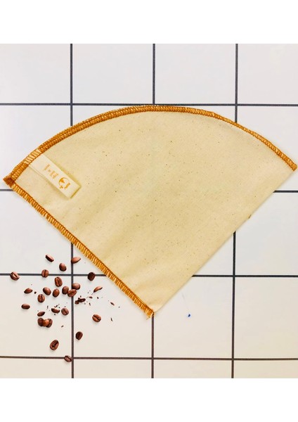 Adet) V-60 ile Uyumlu Yıkanabilir, Kumaş, Organik Kahve Filtresi, AĞARTILMAMIŞ%100 Ham Pamuk - Ekolojik Filtre V-2