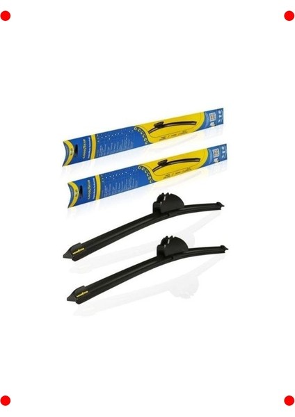 Muz Tipi Süper Sessiz Ön Silecek Seti (650MM+450MM)