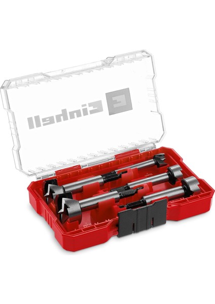 M- 5 Parça Menteşe Uç Seti (C65 Çeliğinden Yapılmış, E 6.3 Şaft, Çapraz Kesme Kenarı, Merkezleme Ucu, Konik Başlık Şekli, 4 Tarafı Kapalı Kılavuz Kenar) - 49706003