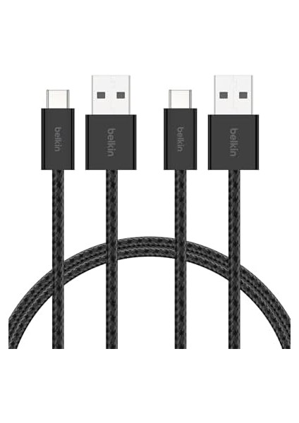 2&apos;li Örgülü Usb-A - Usb-C Kablo, 1,5 M, 15 W, Yumuşak, Esnek ve Hızlı Şarj Kablosu, 16 ve 15 Serisi, Galaxy S25, 9, iPad Pro ve Daha Fazlasıyla Uyumlu, Siyah fiyatları