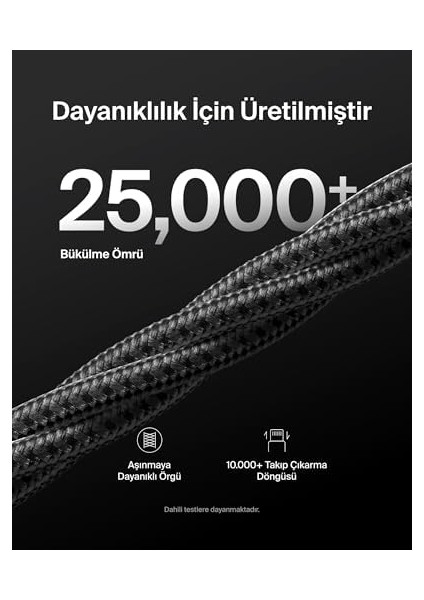 2&apos;li Örgülü Usb-A - Usb-C Kablo, 1,5 M, 15 W, Yumuşak, Esnek ve Hızlı Şarj Kablosu, 16 ve 15 Serisi, Galaxy S25, 9, iPad Pro ve Daha Fazlasıyla Uyumlu, Siyah modelleri