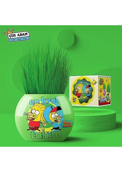 Kral Şakir Temalı Çim Adam 6&apos;lı Set – Çocuklar Için Eğitici ve Bitki Yetiştirme Kiti modelleri