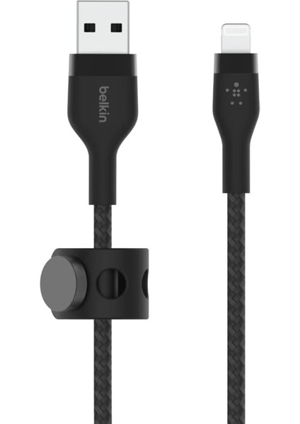 Boostcharge Pro Örgülü Usb-A/ Kablosu 2 M Mfi Sertifikalı Şarj Kablosu 14/14, 13, 12, Pro, Max, Mini, Se, iPad ve Diğer Cihazlar Için - Siyah