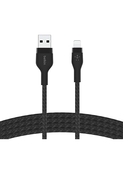 Boostcharge Pro Örgülü Usb-A/ Kablosu 2 M Mfi Sertifikalı Şarj Kablosu 14/14, 13, 12, Pro, Max, Mini, Se, iPad ve Diğer Cihazlar Için - Siyah fiyatları