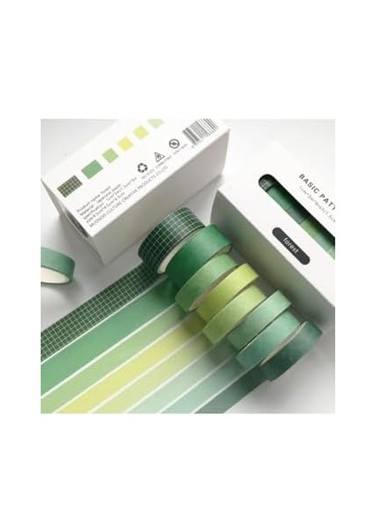 Yeşil Temalı 7 Renkli Washi • Sticky fiyatları