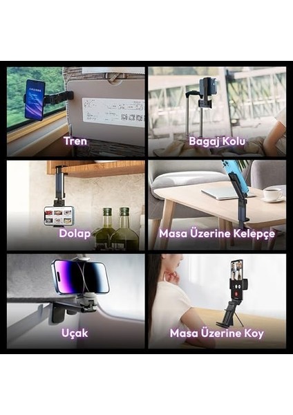 ve Andoid Telefonlar Için Çok Fonksiyonlu Çok Amaçlı Plastik Telefon Tutacağı (Beyaz) modelleri