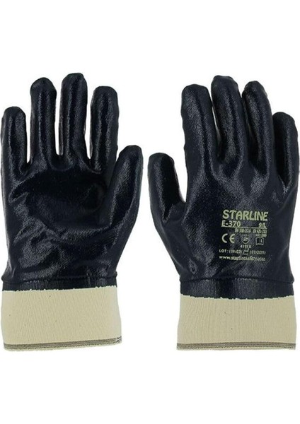 Yağ Su Geçirmez Nitril Eldiven Uzun Konçlu E-0370 No:10 Xl