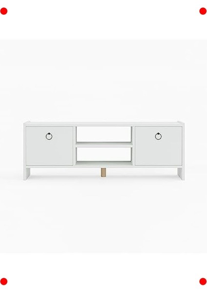 Kapaklı Raflı Modern Beyaz Tv Ünitesi Sehpası fırsatları