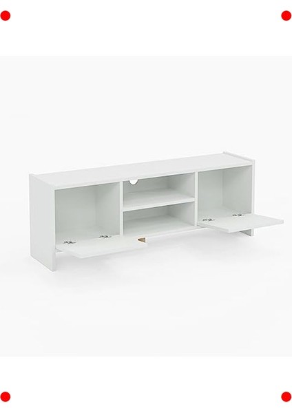 Kapaklı Raflı Modern Beyaz Tv Ünitesi Sehpası indirimleri