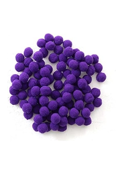 Peluş Ponpon, 1.5 cm 50 Adet Mor fiyatları