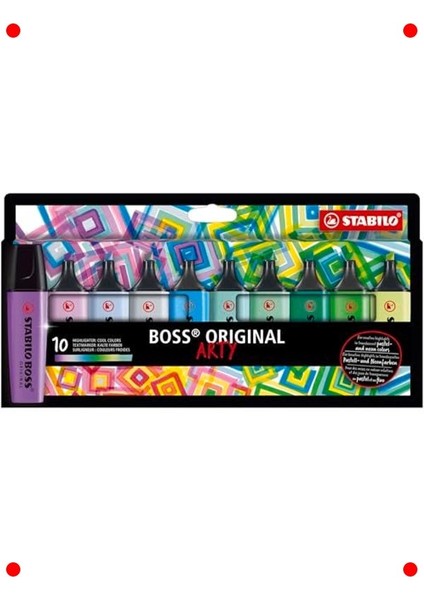 Canlı Renkler Fosforlu Kalem Seti - 10'lu