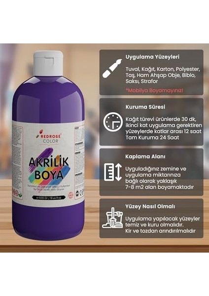 Rose Mor Akrilik 500 gr fiyatları
