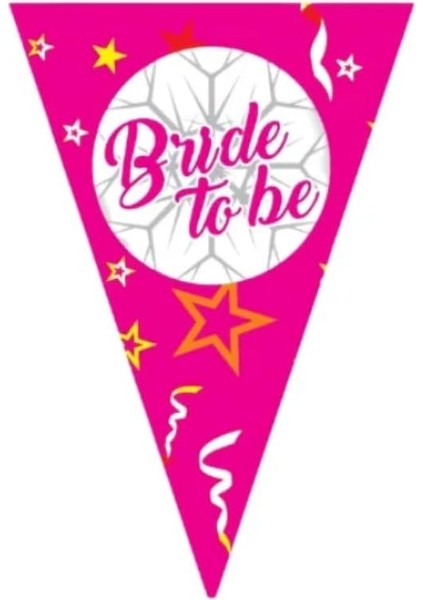 To Be Üçgen Flama, Pembe Renk, 16X24 Cm, Bekarlığa Veda Parti Süslemesi