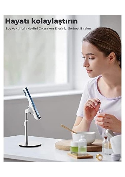 S1-Iı Masa Için Cep Telefonu & Tablet, Ayarlanabilir Yükseklik Açısı,, Ipad, Vb. Tüm 4&apos;&apos;-11&apos;&apos;ekranlar Için Uyumludur. Gri fiyatları