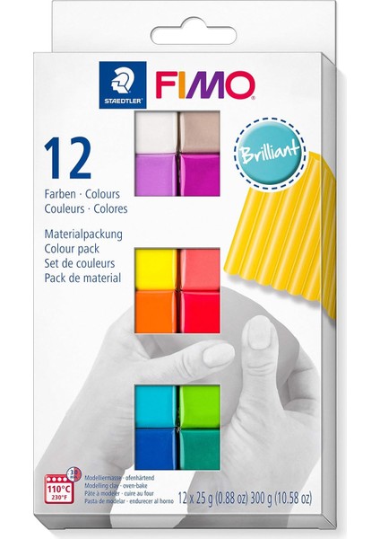 8023 C12-2 Mp Soft Modelleme Kili Canli Renkler (25 gr x 12 Blok)