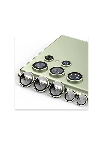 S23 Için Kamera Lens Metal Koyu Yeşil Renk Temperli Cam Çizilmez Bağımsız Kamera fiyatları