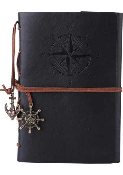 Doldurulabilir, Birinci Sınıf Pu-Deri Klasik Kabartmalı Trl Journal Günlük Boş Sayfa ve Retro Kolye Ucu
