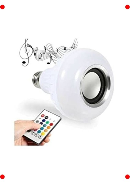 Bluetooth Hoparlörlü Akıllı LED Ampul – Müzik & Işık